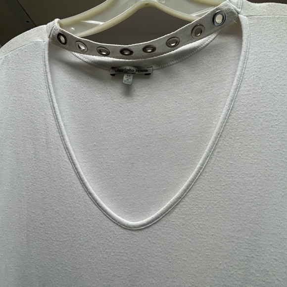 Charlotte Russe white top Sz M - Picture 3 of 8